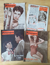 4 x Picturegoer 1952  Audrey Hepburn Rita Hayworth Elizabeth Taylor Monroe