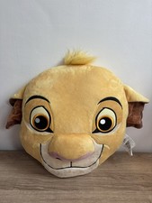 Disney Store Official Lion King 3D Simba Cushion/Pillow Soft Plush Face Head VGC
