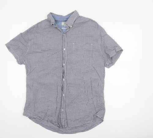 Next men blue check - next, short