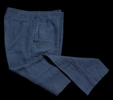 Men’s Brioni Tigullio Linen Suit Trousers Navy Blue Size 60 (W40”) RRP £700