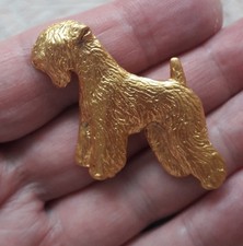 SOFT COATED WHEATEN TERRIER METAL DOG BROOCH
