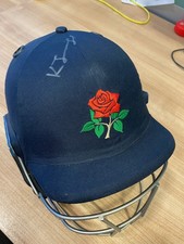 GENUINE LANCASHIRE CRICKET HELMET HAND SIGNED KEATON JENNINGS