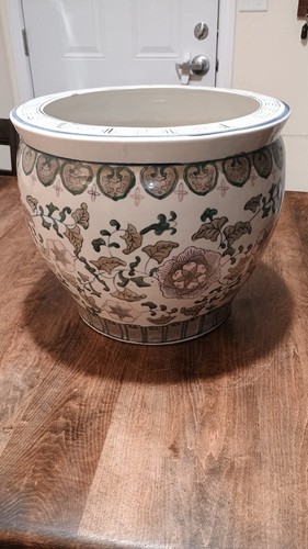 Ornate porcelain chinese fish - porcelain,
