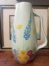 E Radford 1930s Vase Signed Hand Painted