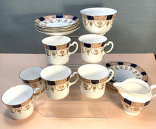 Colclough Bone China Longton England Tea Set For 6 White Imari 6699 Decorated