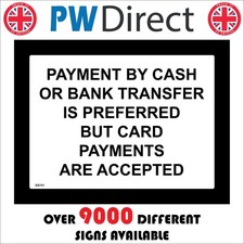 SIGN Payment By Cash Or Bank