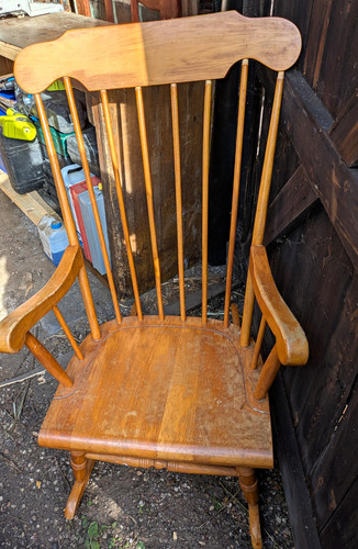 Wood windsor rocking chair - windsor,