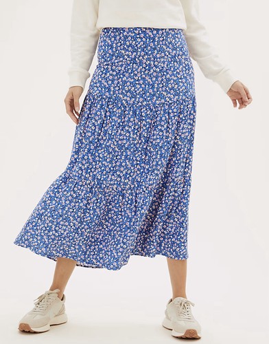 Blue ditsy floral - m&s, tiered