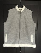 Country Rose QUILTED FLEECE LINED GILET In Grey Size L New Without Tags