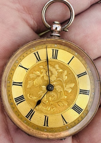 Solid gold pocket watch - 9k,
