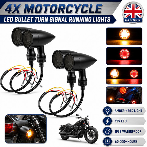 Black bullet led - black, indicators