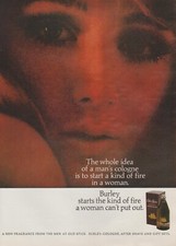 1968 Old Spice Burley Cologne - Start A Kind Of Fire In A Woman - Print Ad Photo