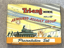 RARE TRI-ANG MINIC ARMOURED ASSAULT GROUP PRESENTATION SET - EXCELLENT and BOXED