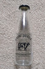 Diddly Squat Farm Cow Juice 1 Litre Glass Milk Bottle with Lid Jeremy Clarkson 