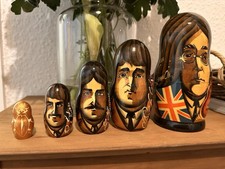 The Beatles Russian Nesting Doll Set 5-Piece Wooden Collection, 4.5"