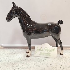Beswick Black Hackney Horse White Patches On the Flanks Model 1361