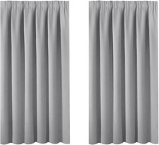 Blackout Curtains Small Curtains for Windows - Super Soft Room Darkening Pencil