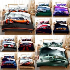 Race Car-Themed Kids' 3D Bedding Set Quilt/Duvet Cover Set Single Double King