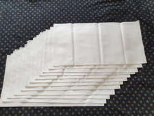 SPECIAL OCCASION WHITE LUXURY COTTON SATINE RESTAURANT HOTEL NAPKINS x12 NEW