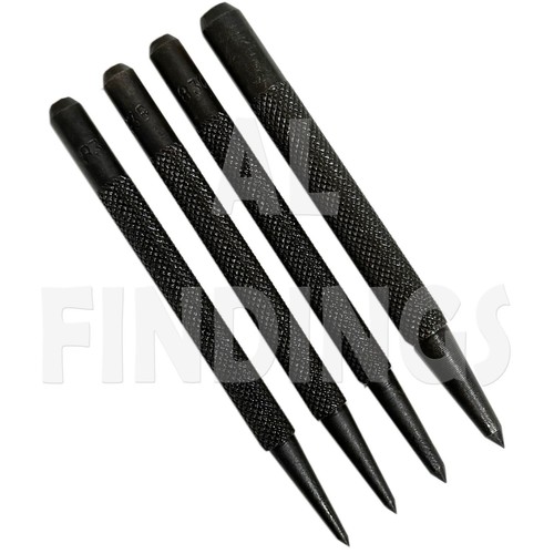 4pc steel center dot punch - 4pc,