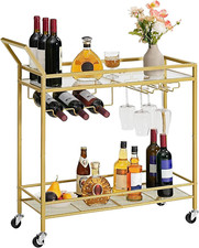 Elegant Gold Drinks Trolley -