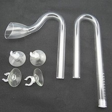 Aquarium Acrylic Lily Pipe Inflow Outflow Tube for Live Plants Filter Fish Tank