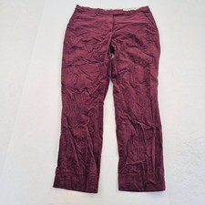 M&S Velvet Trousers 12 Maroon