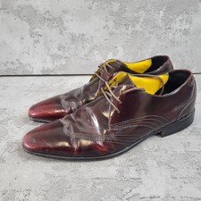 Jeffery West M&S Autograph Formal Shoes Mens 8.5 Red Burnished Leather 08317995