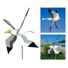 Whirligig Funny Outdoor Garden Statue Art Wooden Windmill Garden Crafts Ornament