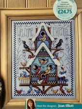 Flock Together! Joan Elliott Birdhouse Sampler Christmas Cross stitch Chart