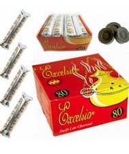 1 Box Excelsior Swift-Lite Charcoal discs incense Burner Coal 80 Discs Shisha Ch