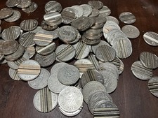103 X SILVER X1A TOKENS GAMING COIN OP MACHINES 20p