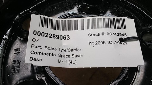 Audi spare wheel carrier - spare,