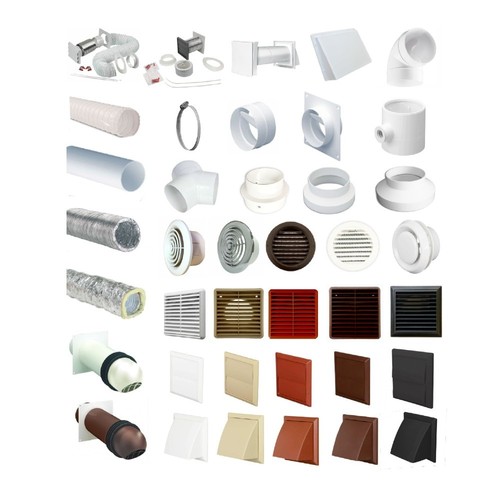 100mm plastic ducting - 4",
