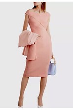 Elegant Roland Mouret Pink Wool Dress