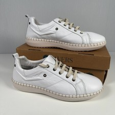 Pavers White Leather Shoes
