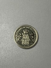 Queen Elizabeth II Single Metal £2 Coin 1989 300 Yrs Bill Of Rights Uncirculated