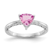 10k White Gold Created Pink