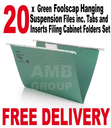 Green foolscap hanging - x,