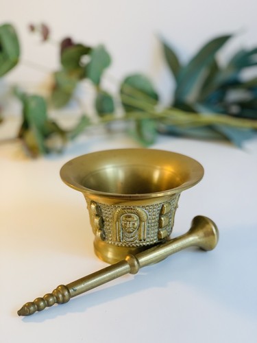 Vintage brass pestle and - pestle,
