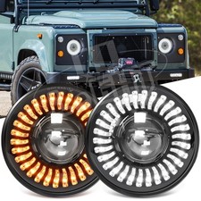 Pair 7'' Round LED Headlights