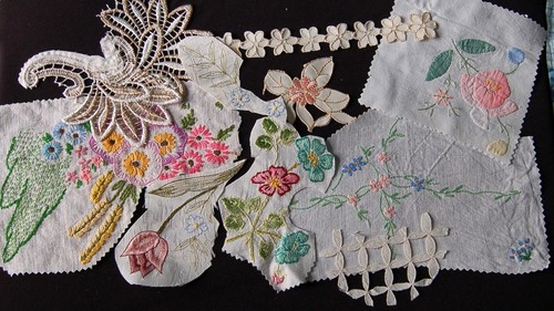 Upcycled slow stitch kit - slow,