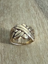 9ct Gold Puzzle Ring 6 piece heavy not scrap 375