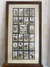 Framed Horse/Jockey/cigarette cards.24 Mounted Cards With Frame & Glass Just £18