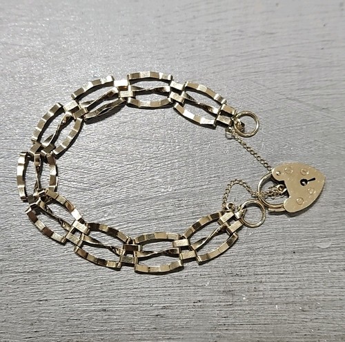 9ct yellow gold vintage gate - yellow,