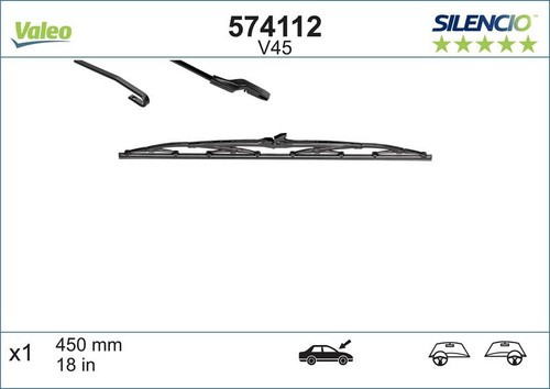 Valeo 574112 wiper blade - wiper, fits