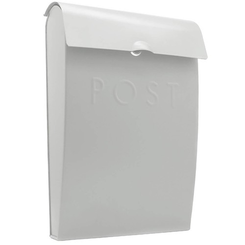 Wall mounted post box white - mounted,