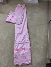 Next Fully Lined Pink Butterfly And Sequin Curtains 135cm x 183cm SET TWO