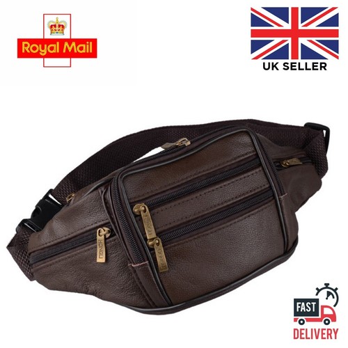 Genuine real leather waist bag - genuine,