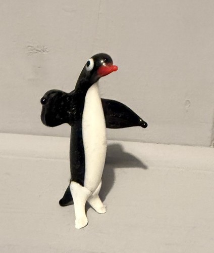 Murano glass penguin - glass,